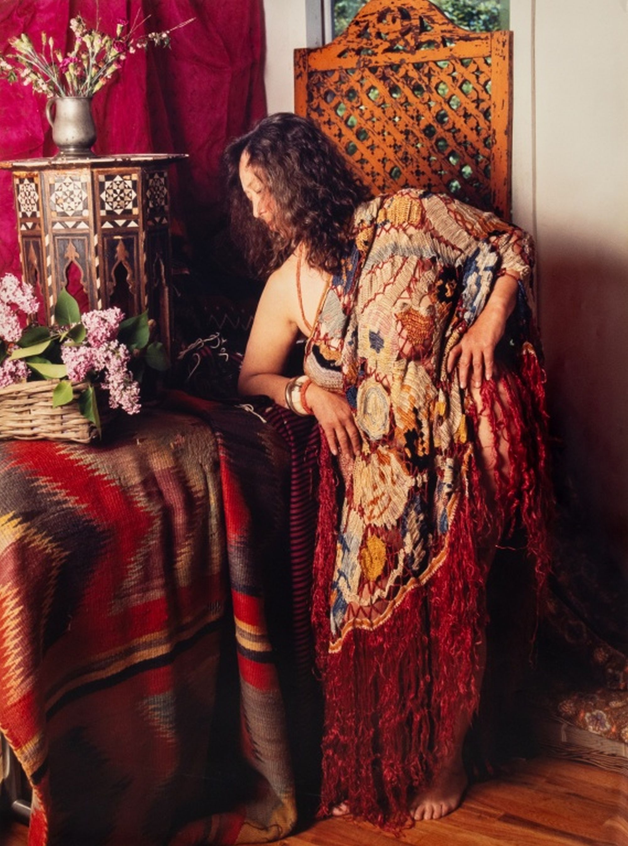 Anne Sager Color Photograph - "Women Over 50" Series, Standing Female Figure, Contemporary Photograph, 1990s