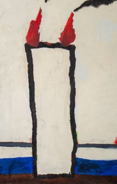 Surrealist Composition, Contemporary Oil Painting on Canvas, Late 20th Century