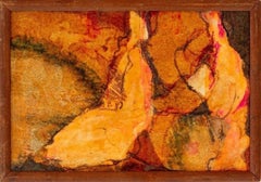 Abstract Expressionist Figural Composition, Mixed Media on Paper, Circa 1965