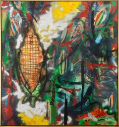"Mais Fantome Sans Cible" [Corn Ghost Without A Target], Oil on Canvas, 1984