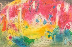 "Temple et Histoire de Bacchus" Lithograph, Signed, 1961