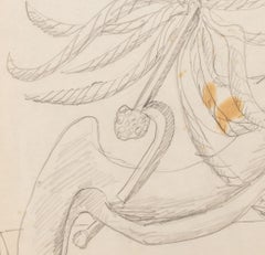 Abstract Expressionist Sculpture Study, Pencil on Paper, 20th Century