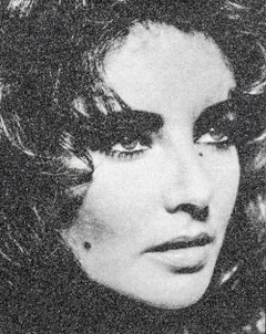 Stampa serigrafica "Elizabeth Taylor" con polvere di diamante, Pop Art, 2019