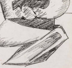 Abstract Expressionist Sculpture Study in Oil Crayon, 1980