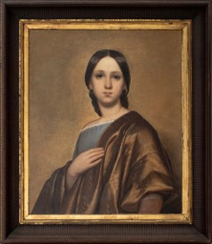 European School Portrait of a Woman, Oil on Canvas, 19th Century