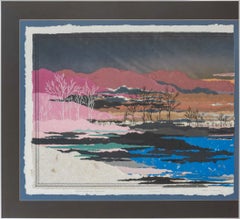 MP Marion "Landmarkings Diptych", Mixed Media Assemblage, Textile Art