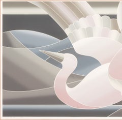 "Flight of the Ibis" Postmodernist Screenprint in Colors