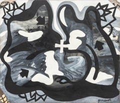 "The Night and the River Making Love", Oil on Canvas with Collage Elements, 1960