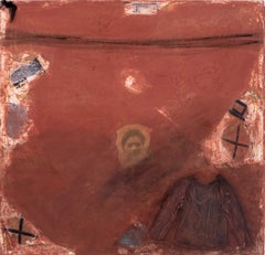 "Argentina", tecnica mista su tela di lino con elementi di assemblaggio, firmata, 1985
