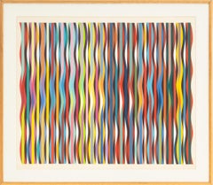 "Untitled 23" Abstract Op Art Screenprint, circa 1980