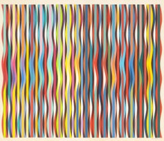 „Untitled 23“ – abstrakter Op-Art-Siebdruck, um 1980