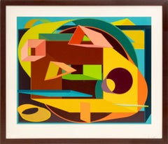 "Scholes II", Abstract Expressionist Screenprint in Colors, 1991