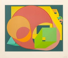 "Scholes I", Abstract Expressionist Screenprint in Colors, 1991