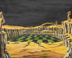 "The Game of Time", Surrealist Oil on Canvas, 1967