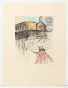 "The Glory That Was Spain", Drypoint and Etching with Pochoir, 1975