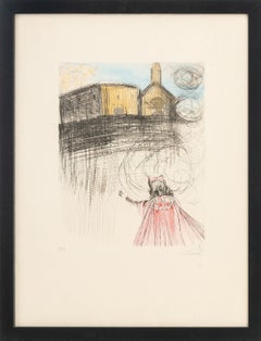 "The Glory That Was Spain", Drypoint and Etching with Pochoir, 1975