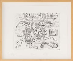 Abstract Composition, Signed Lithograph on Zerkall Paper