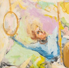 20th Century School, Carousel Ride, Signed Oil on Canvas