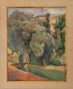 Forest Landscape Scene, Oil on Canvas, Early 20th Century
