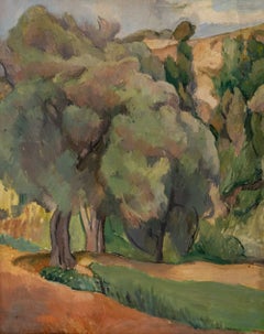 Forest Landscape Scene, Oil on Canvas, Early 20th Century