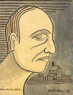 « Mineur de charbon. » « Jack... », peinture à l'huile sur panneau, signée
