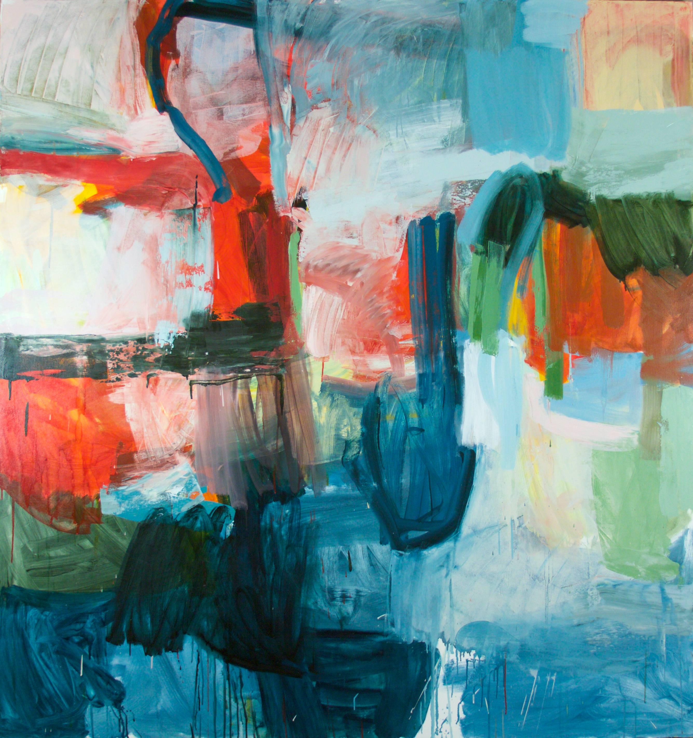 Michael Rich Abstract Painting - Between River and Rock