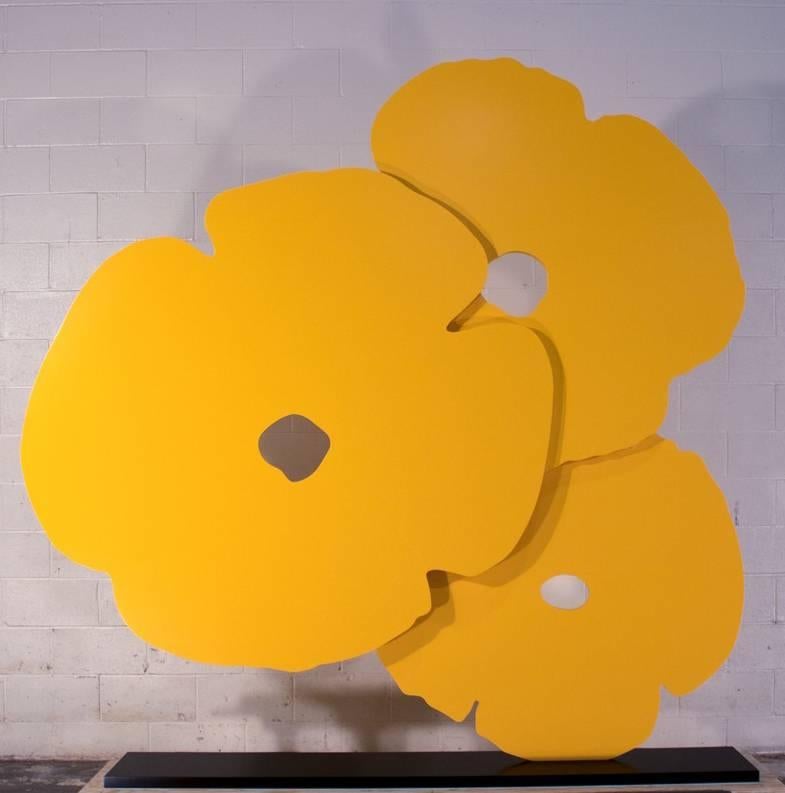 Donald Sultan Abstract Sculpture - Big Yellow Poppies, 2015