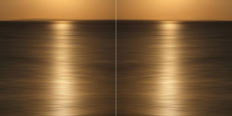 Christine Matthai Abstract Photograph - Liquid Gold Diptych