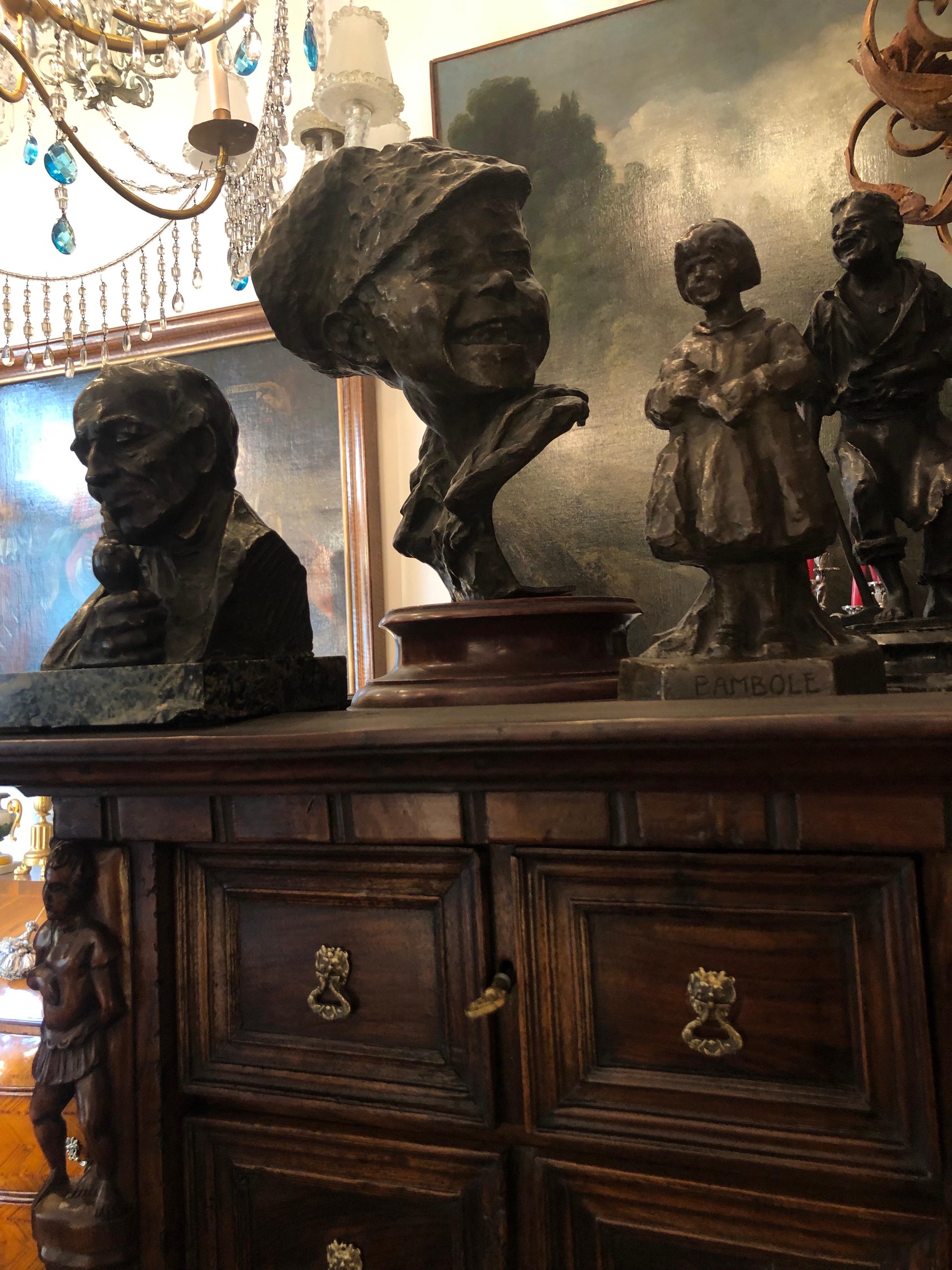 Medardo Rosso Gavroche ou buste espiègle impressionniste en bronze 20e siècle en vente 12