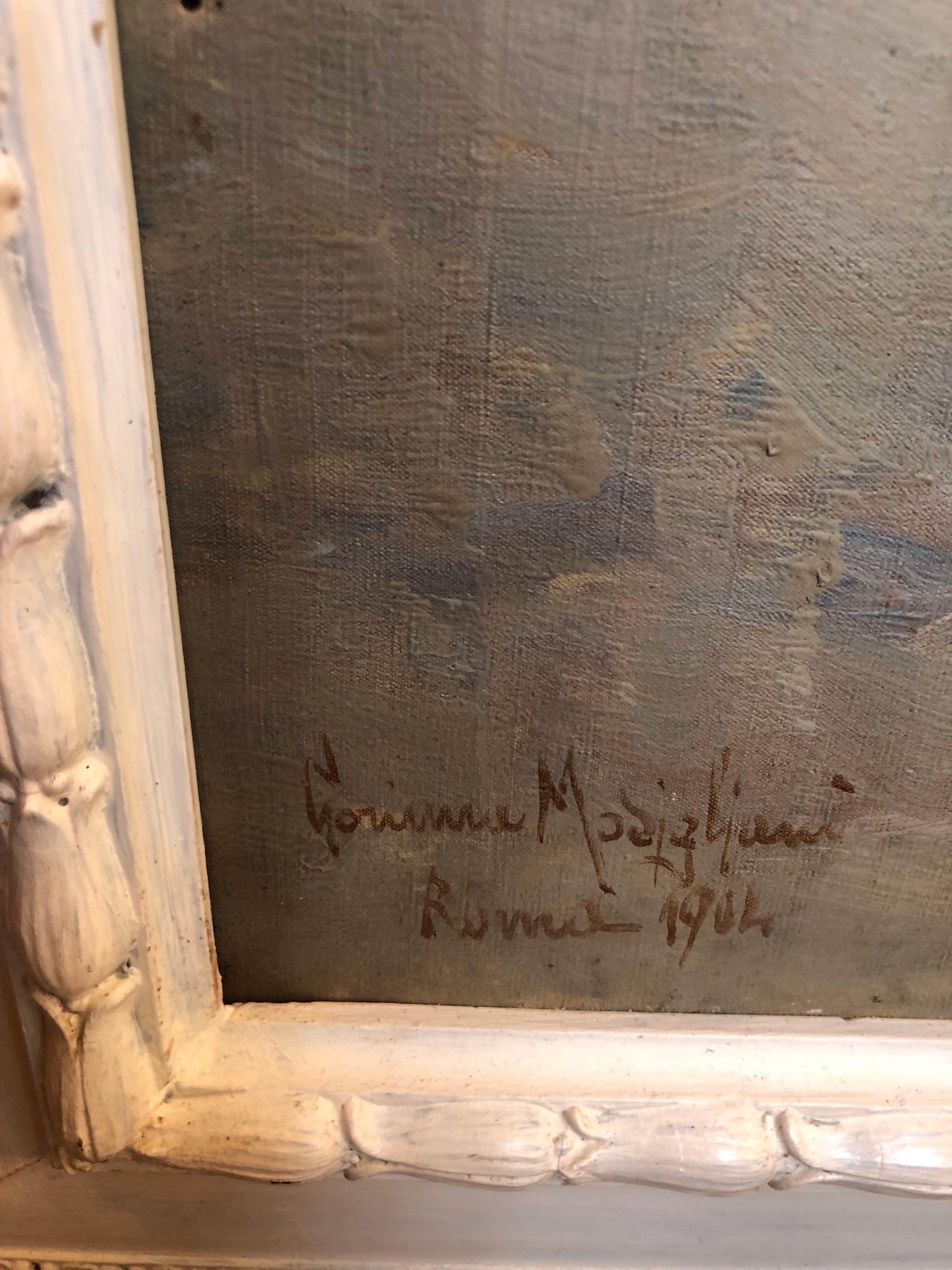 Ritratto Di Bambina Roma 1904 Firmato dalla Artista Italiana Corinna Modigliani en venta 13
