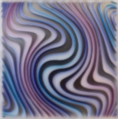 “Cotton Candy” Contemporary Sculptural Wall Art in Blue, Pink & Violet
