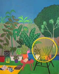 « Open the Door », 2025, peinture acrylique sur toile, 130 x 104 cm