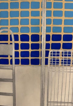 "Squares", 2025. Dipinto ad acrilico su tela, 61 x 62 cm, come nuovo