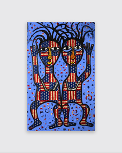 Identical Twins, 2025, Acrylic on Fabric, 76.2 x 55.9 cm Artwork