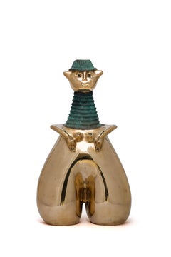 Amlash Prosperity Embrace, Bronze Figurative Sculpture, Ed. 2/4, 60 cm