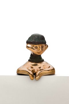 Happy Amlash JaAn, Bronze Figurative Sculpture, 16 x 25 x 28 cm