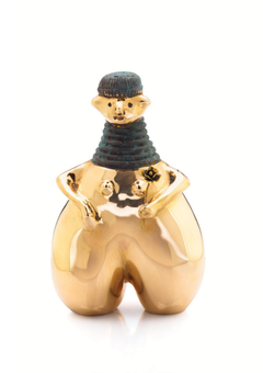 Der „Amlash Flower Boy“, figurative Bronzeskulptur, 14,5 cm hoch