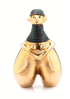 Amlash Sweetie, figurative Bronzeskulptur, 13,5 x 8,5 cm, signiert