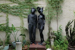 “The Masks We Marry” Outdoor/Indoor Figurative Collage Sculptures