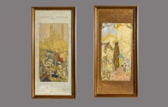 1920s Pair of Documented Orientalist Watercolors by Camillo Innocenti