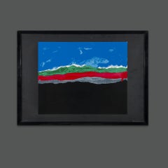 Modern Abstract Franco Angeli Signed Original Colored Artwork on Paper