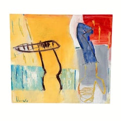 Acrylic on panel “Abstract Composition”, Lorenzo Colomo, Contemporary Art, Spain