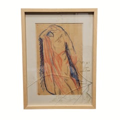 Art Nouveau. Drawing on paper, for the opera curtain of Lohegrin, A. Carrera