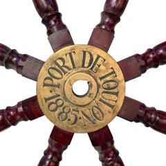 Napoleon III Ship's Wheel France , large Wood and Brass
