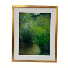 Oil on cardboard, Rio da Janeiro Green Landscape, Timoteo Pérez Rubio , 50s