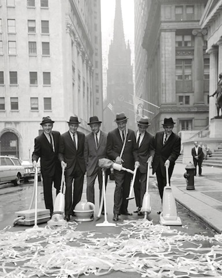 Clean New York Campaign, Wall Street - Photograph by William Helburn