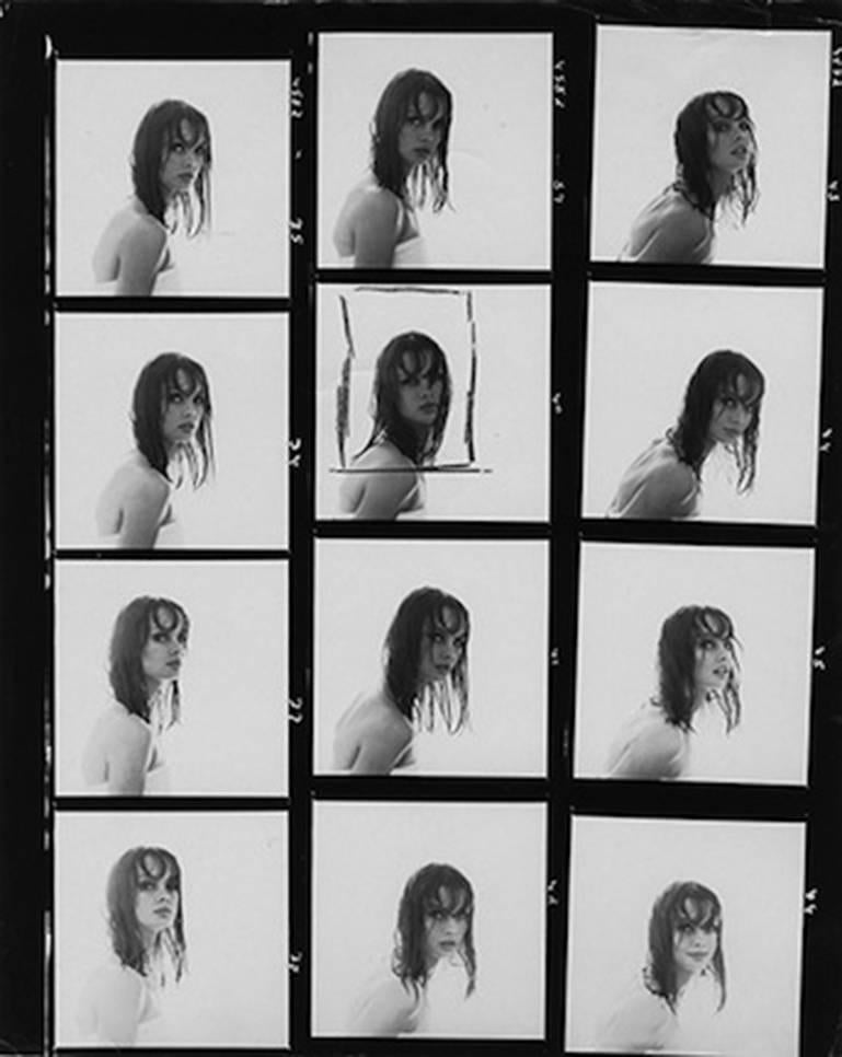 Jean Shrimpton, Contact Sheet - Photograph by William Helburn