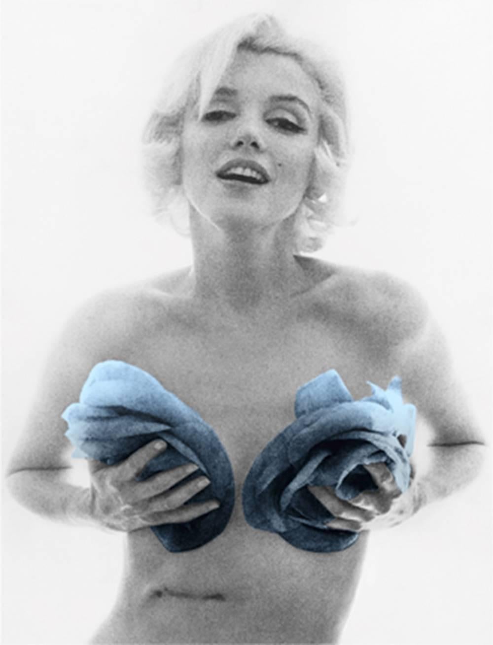 Marilyn Monroe: From "The Last Sitting Ⓡ" (Blue Roses) - Photograph by Bert Stern