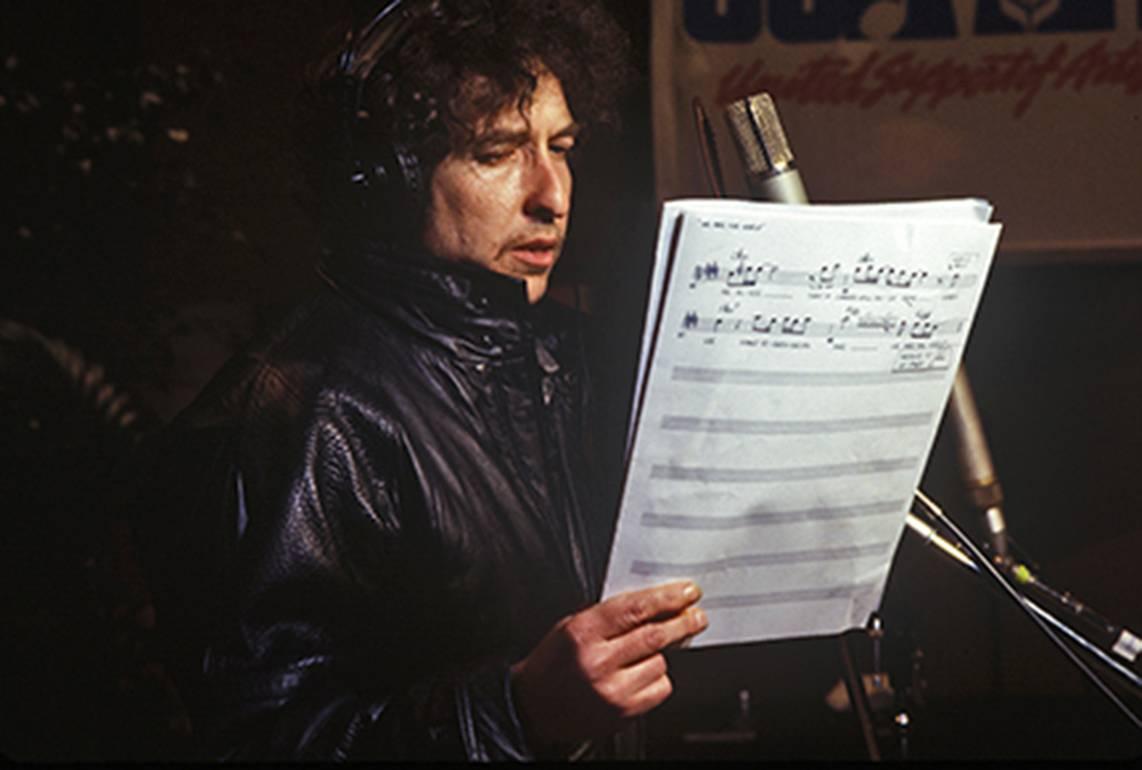 Harry Benson Color Photograph - Bob Dylan, USA for Africa, 1985
