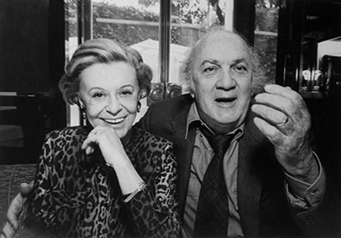 Harry Benson Black and White Photograph - Federico Fellini and Giulietta Masina, Rome, 1992